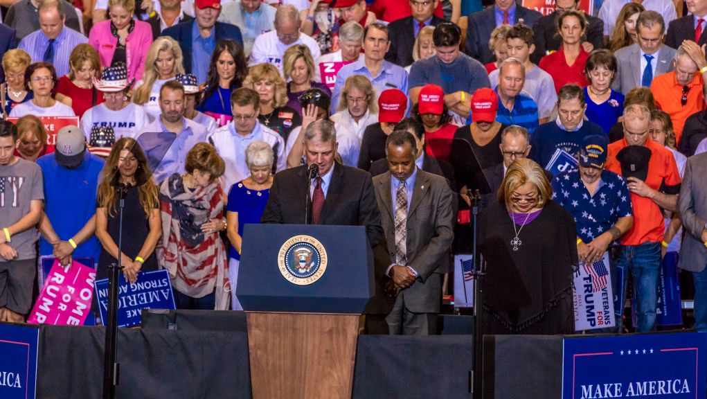 Trump's faith rally draws thousands and protest backlash in DC