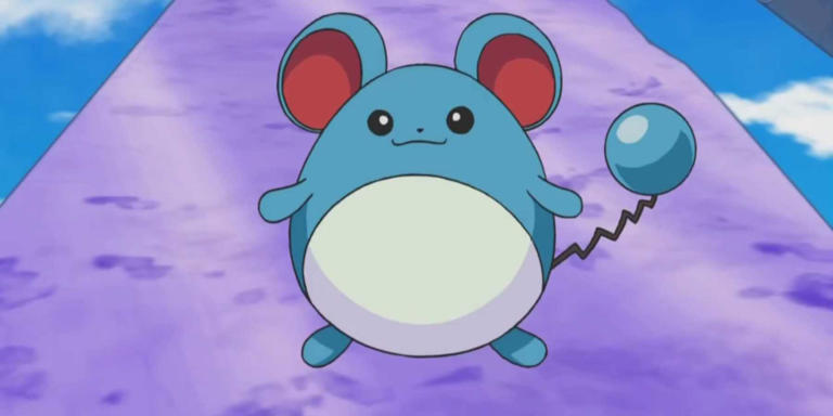 Pokémon Marill, như được thấy trong loạt phim hoạt hình cùng tên.
