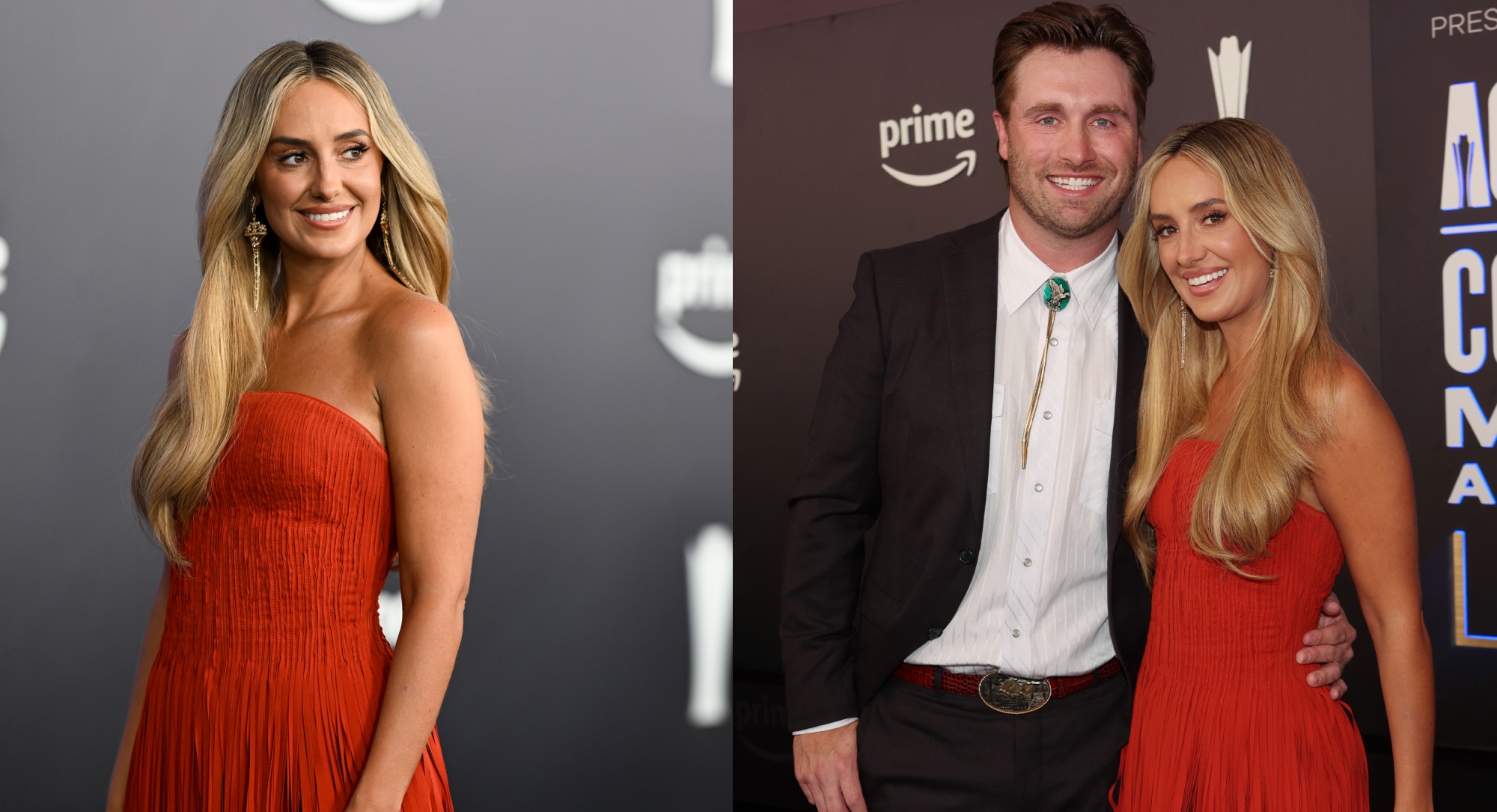 Lainey Wilson wears Marmar Halim dress to ACM Awards 2026 red carpet