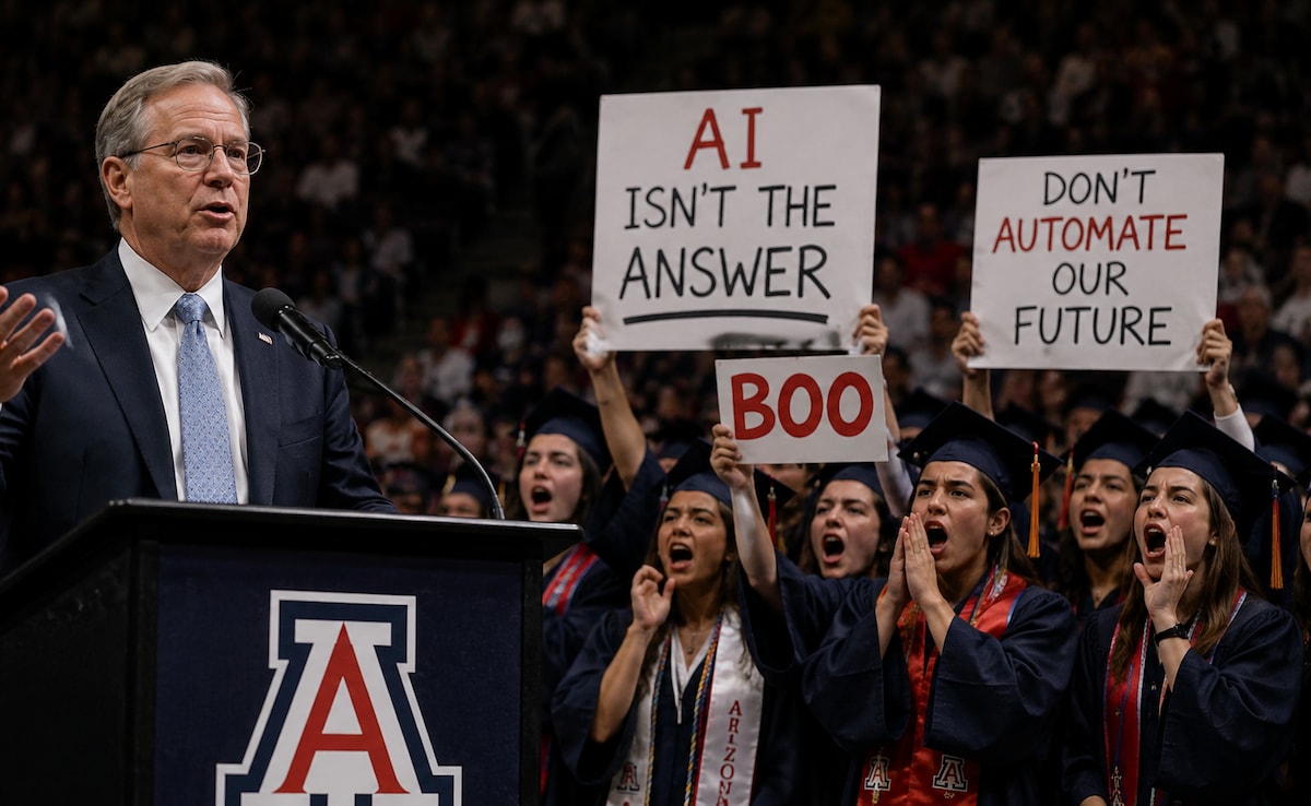 Former Google CEO gets booed for talking about AI at graduation ceremony