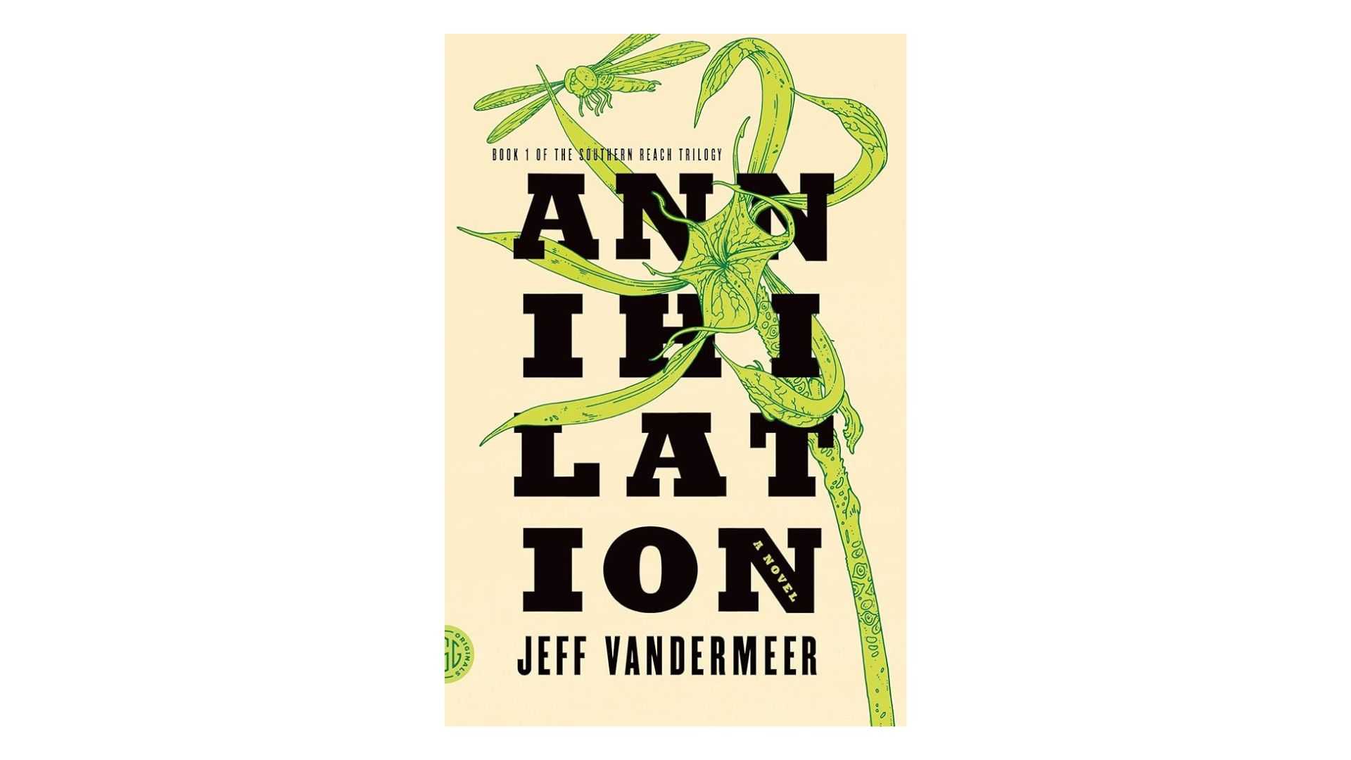 Annihilation by Jeff VanderMeer book cover on a white background