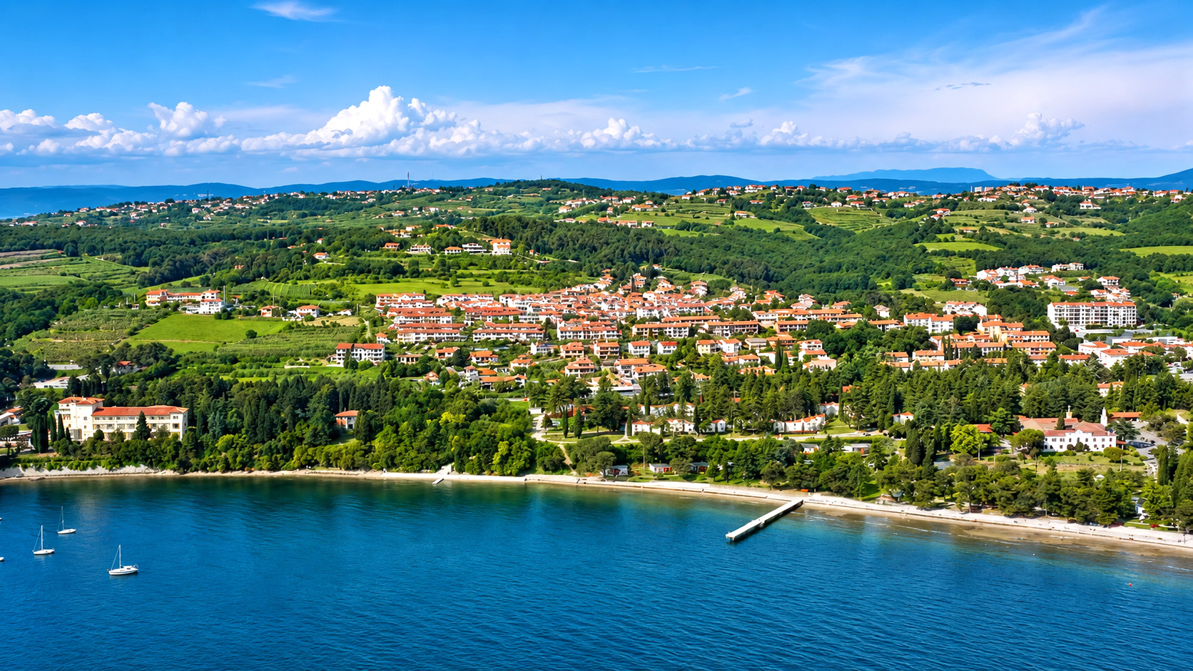 A hidden Slovenian coastline where green cliffs meet the Adriatic