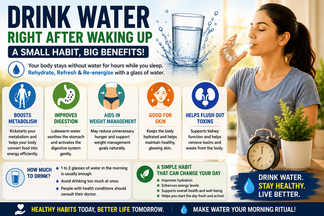 Why drinking water right after waking up can be beneficial for your health