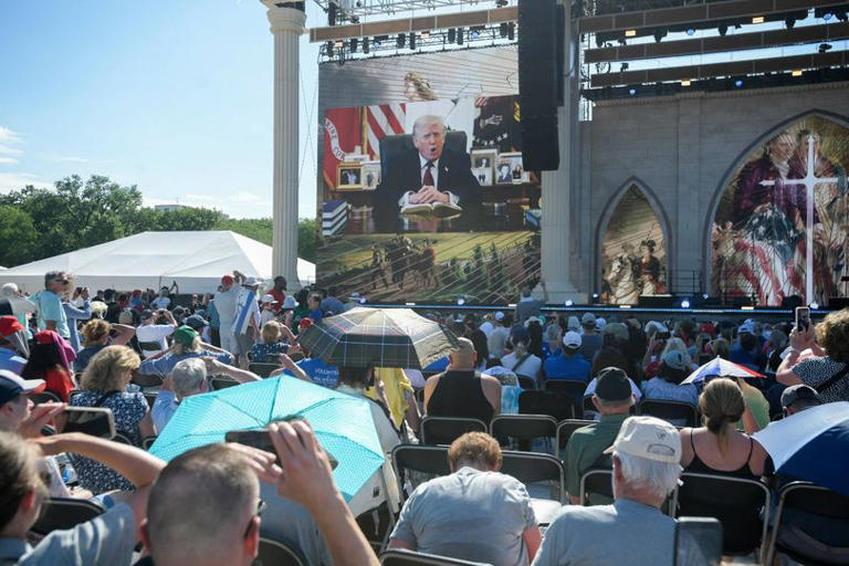 Trump Bible reading at Rededicate America goes viral for 'sounding like ...