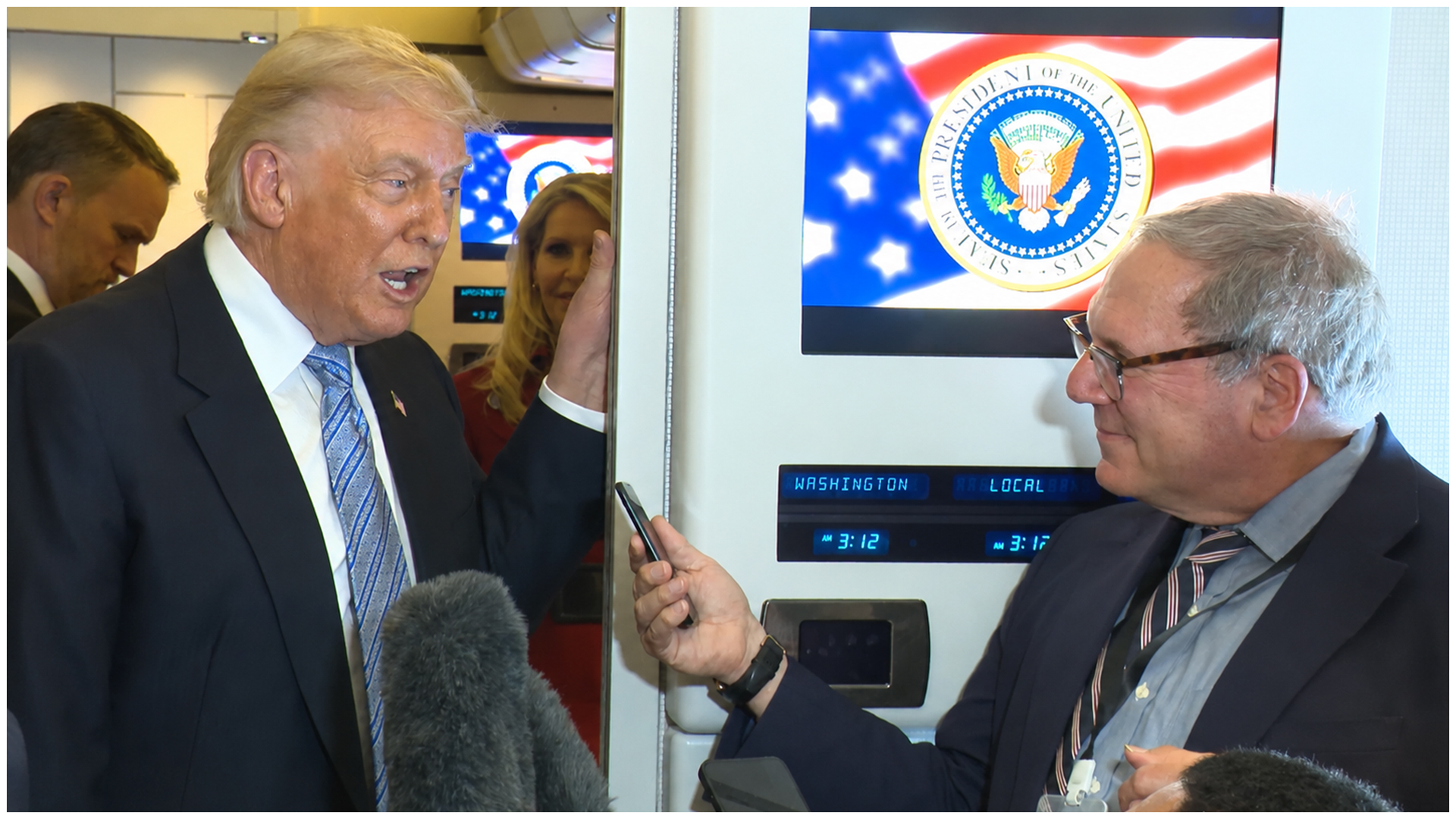 Donald Trump has heated exchange with reporter after repeated questions