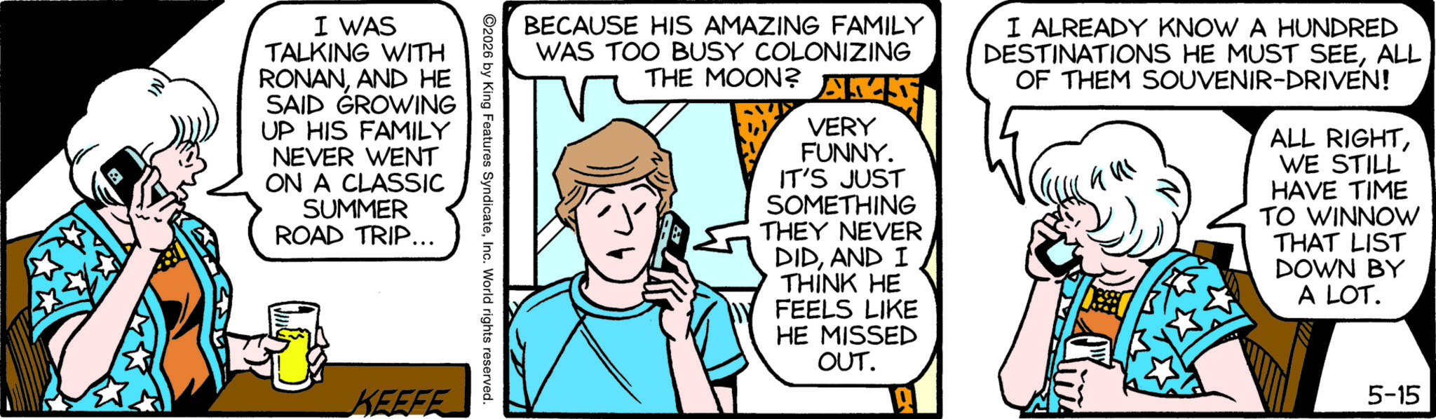 Sally Forth by Francesco Marciuliano; drawn by Jim Keefe