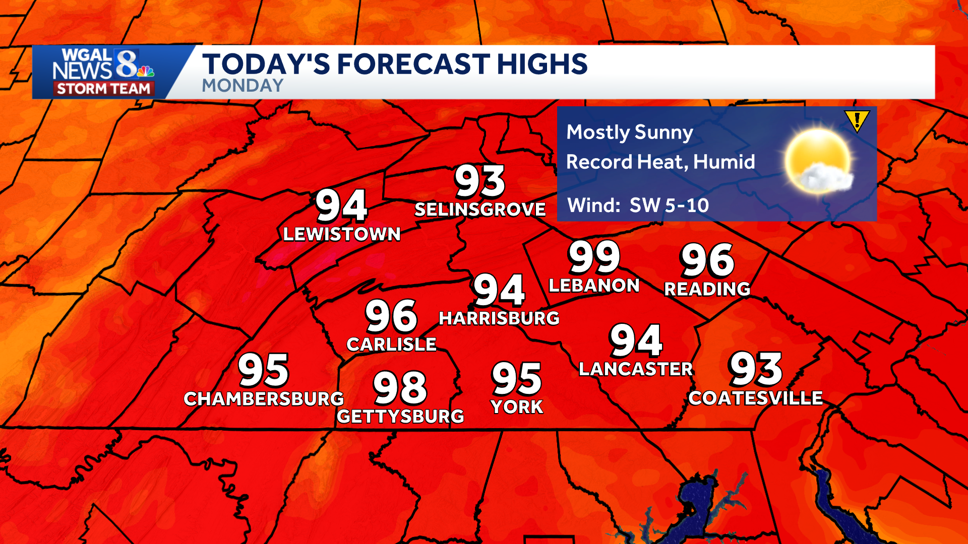 Hottest temps of the year | Record heat, high humidity and isolated storms