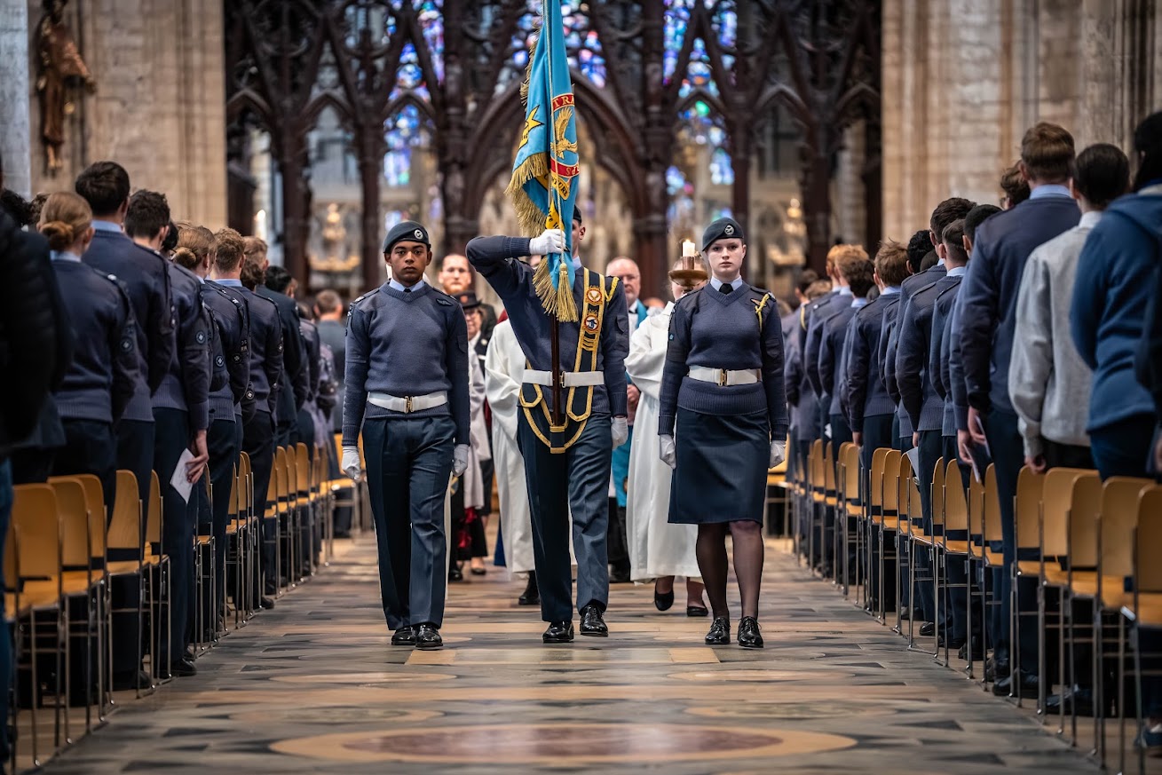 Oakley Air Cadets carry the banner for 85th anniversary