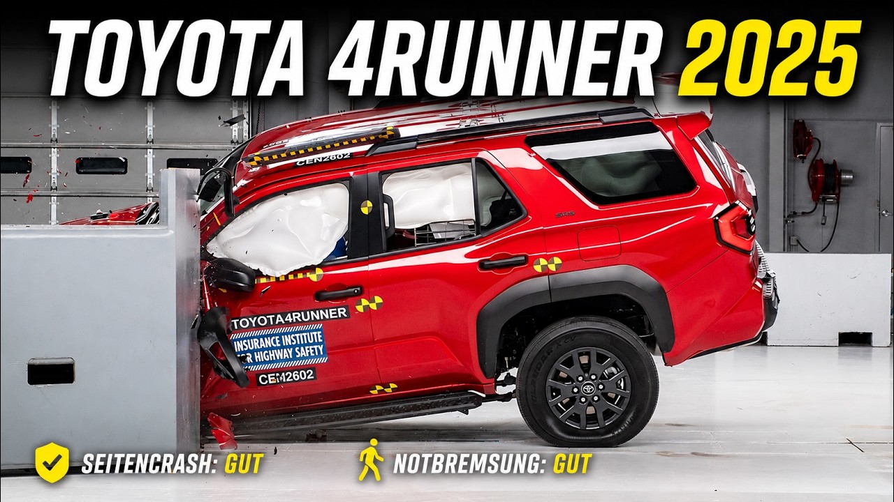 2025 Toyota 4Runner IIHS Crashtest mit Safety Sense 3.0