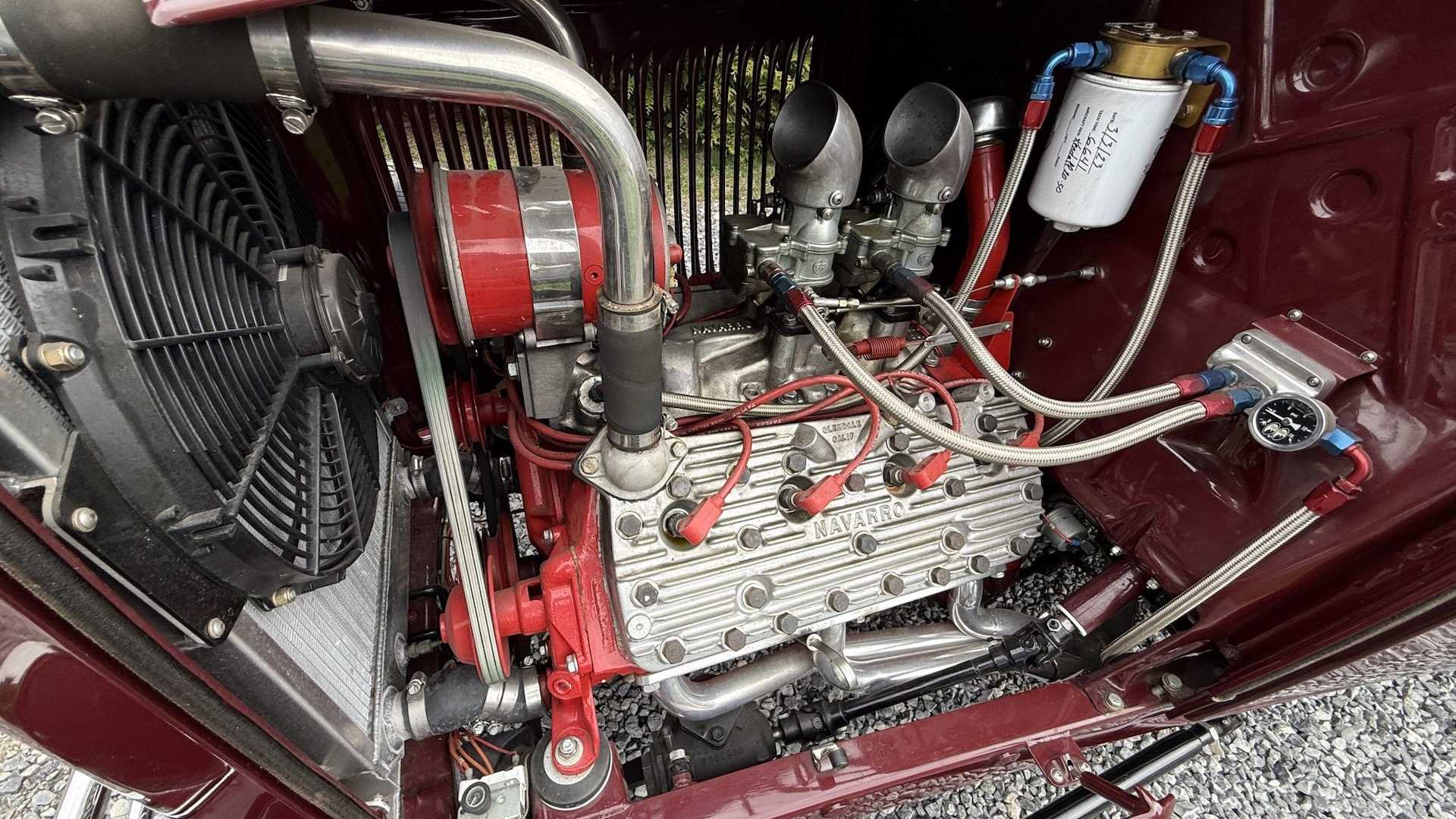 1932 ford Model 18 engine bay with its flathead V8