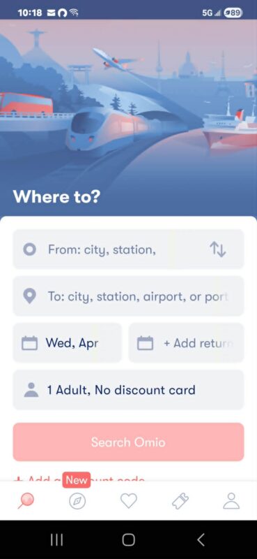 Omio app travel tips: First-time users
