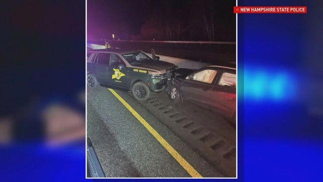 Wrong-way driver crashes into New Hampshire state trooper, police say