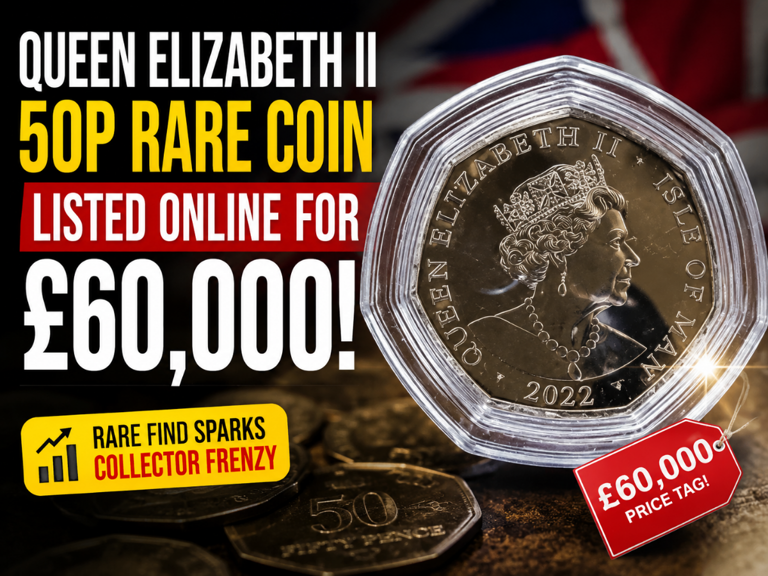 Queen Elizabeth II 50p rare coin appears online with £60,000 price tag ...