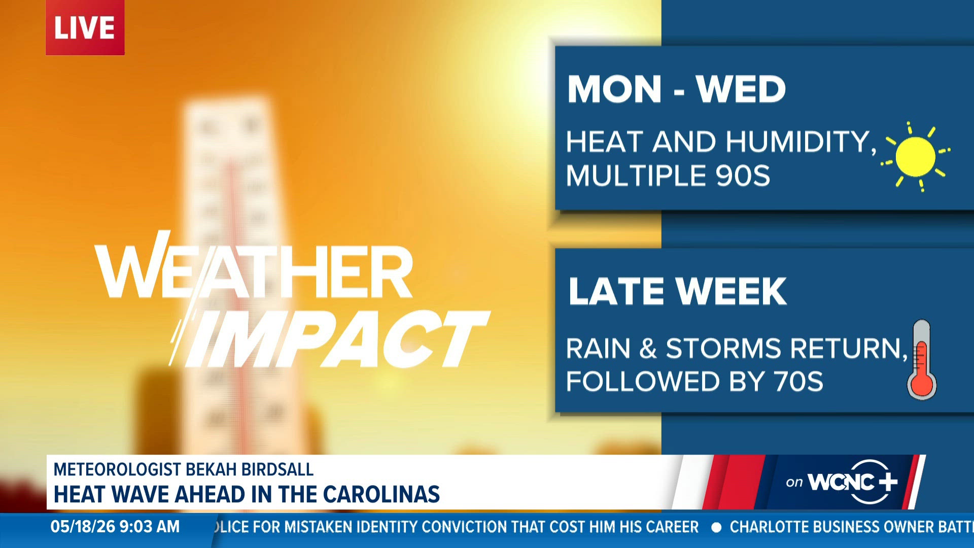 Heat wave ahead in the Carolinas