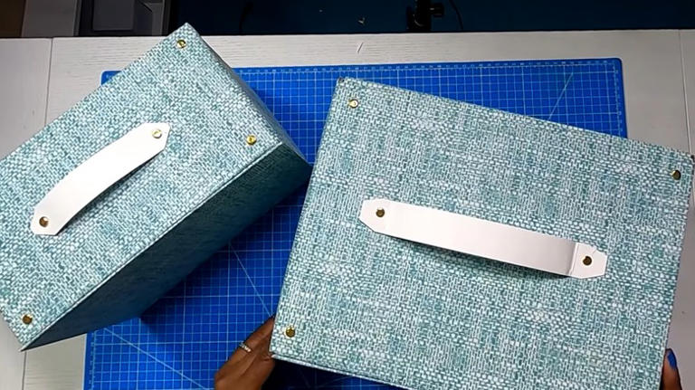 An old shipping box isn't trash: Upcycle it for chic laundry room storage