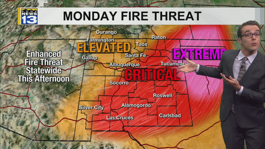 Mostly dry and still gusty weather around New Mexico