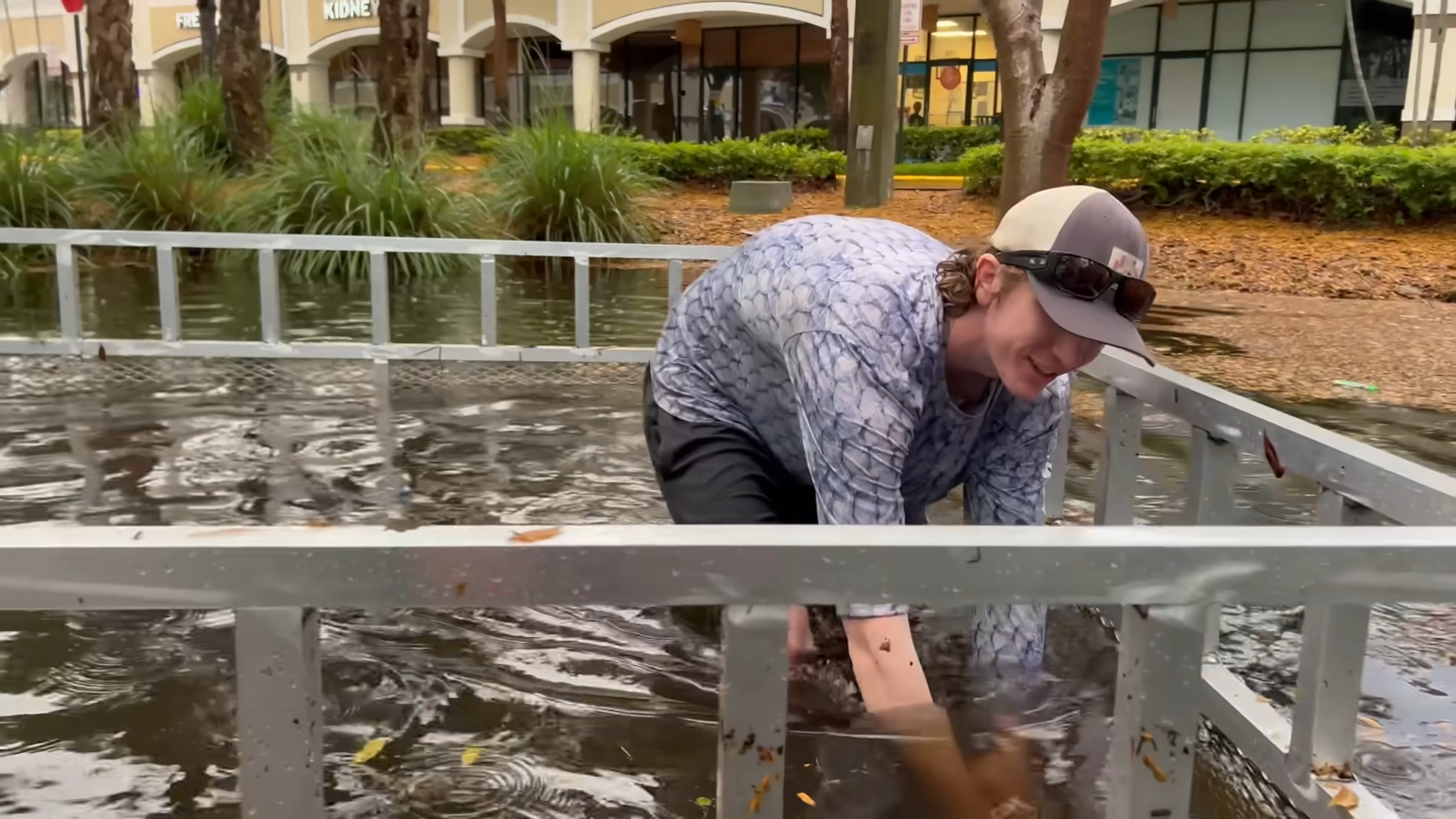 He stepped into a flooded sewer and found deadly fish moving under his feet
