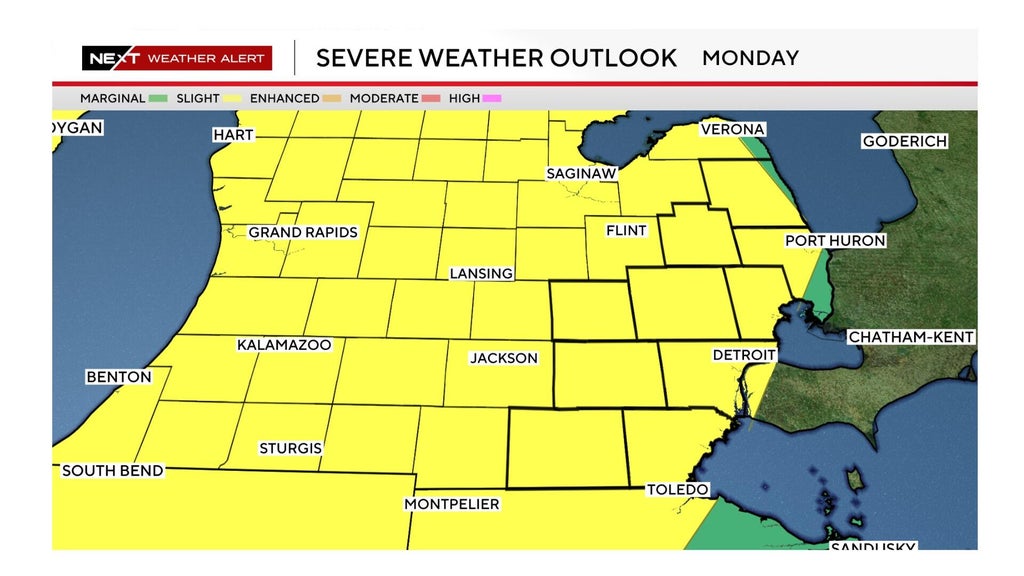 Severe thunderstorm watch issued for all of Southeast Michigan through ...