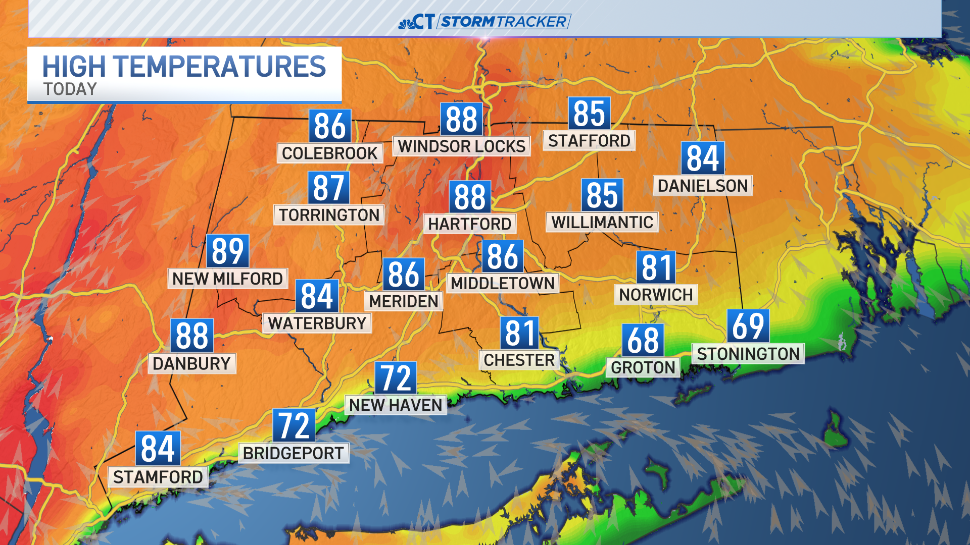 Sunshine and high temperatures in the 90s on the way