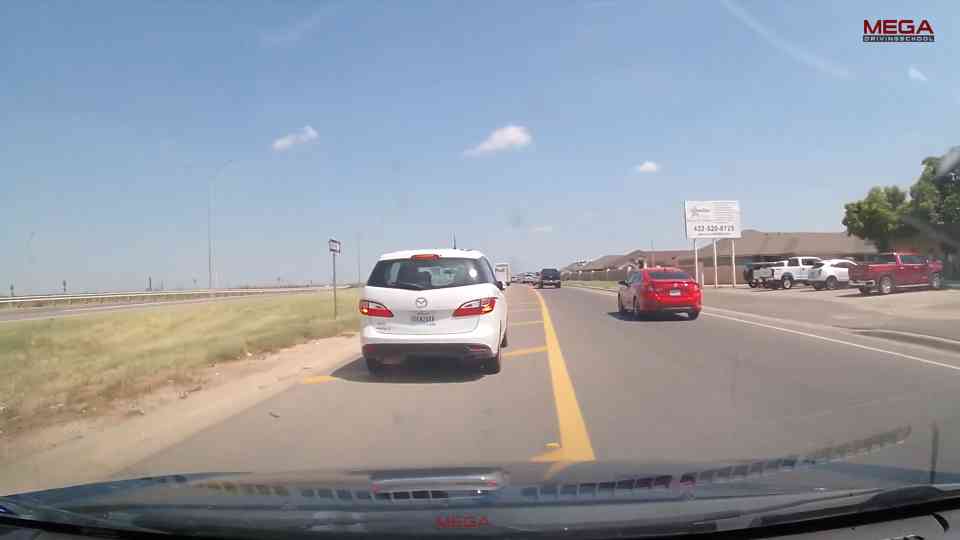 Open road turns dangerous when car loses control