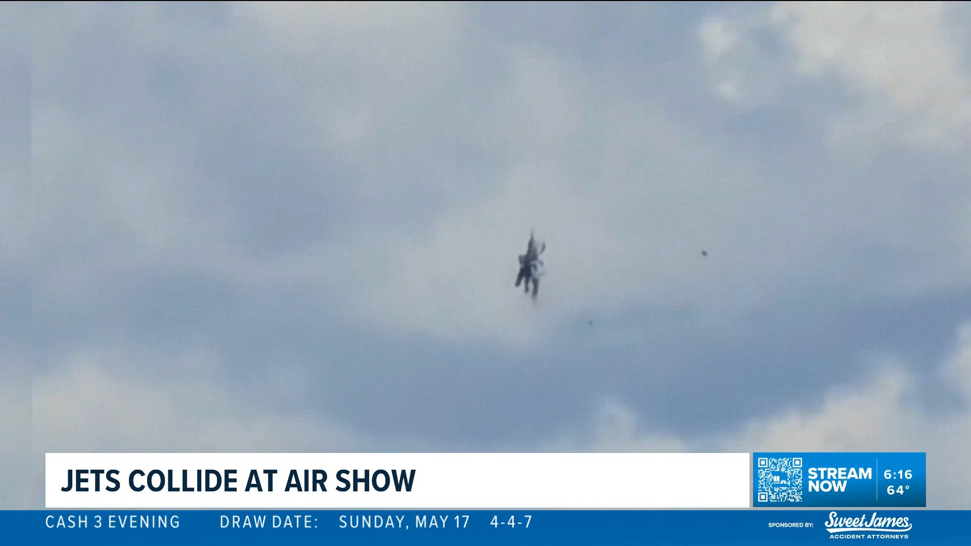 Jets collide at air show