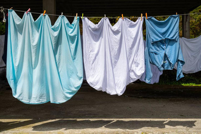 Warning over hanging sheets and towels outside in May