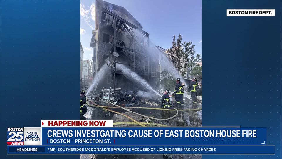 Dozens displaced, firefighter injured after fire tears through home in ...