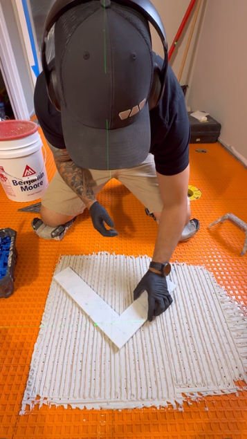 Easy way to install herringbone pattern
