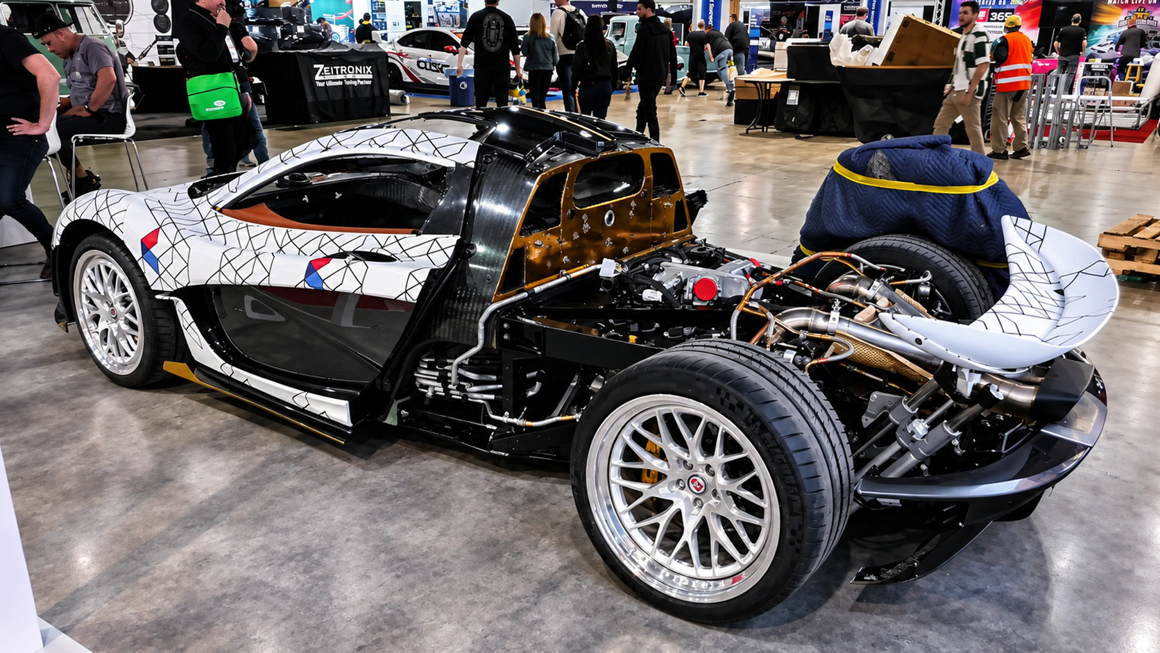 This modified McLaren P1 exposes the engineering beneath its body