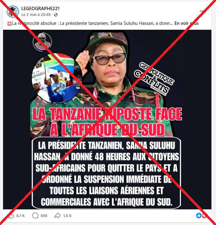 Non, la Tanzanie n'a pas expulsé les Sud-Africains en représailles des violences xénophobes dans leur pays