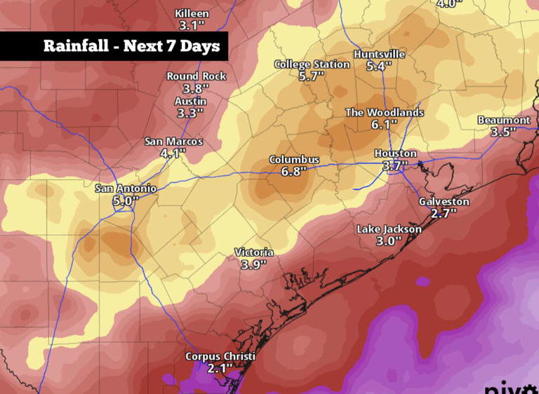 Storms to bring flood and hail risk to South Texas this week. Here's a ...