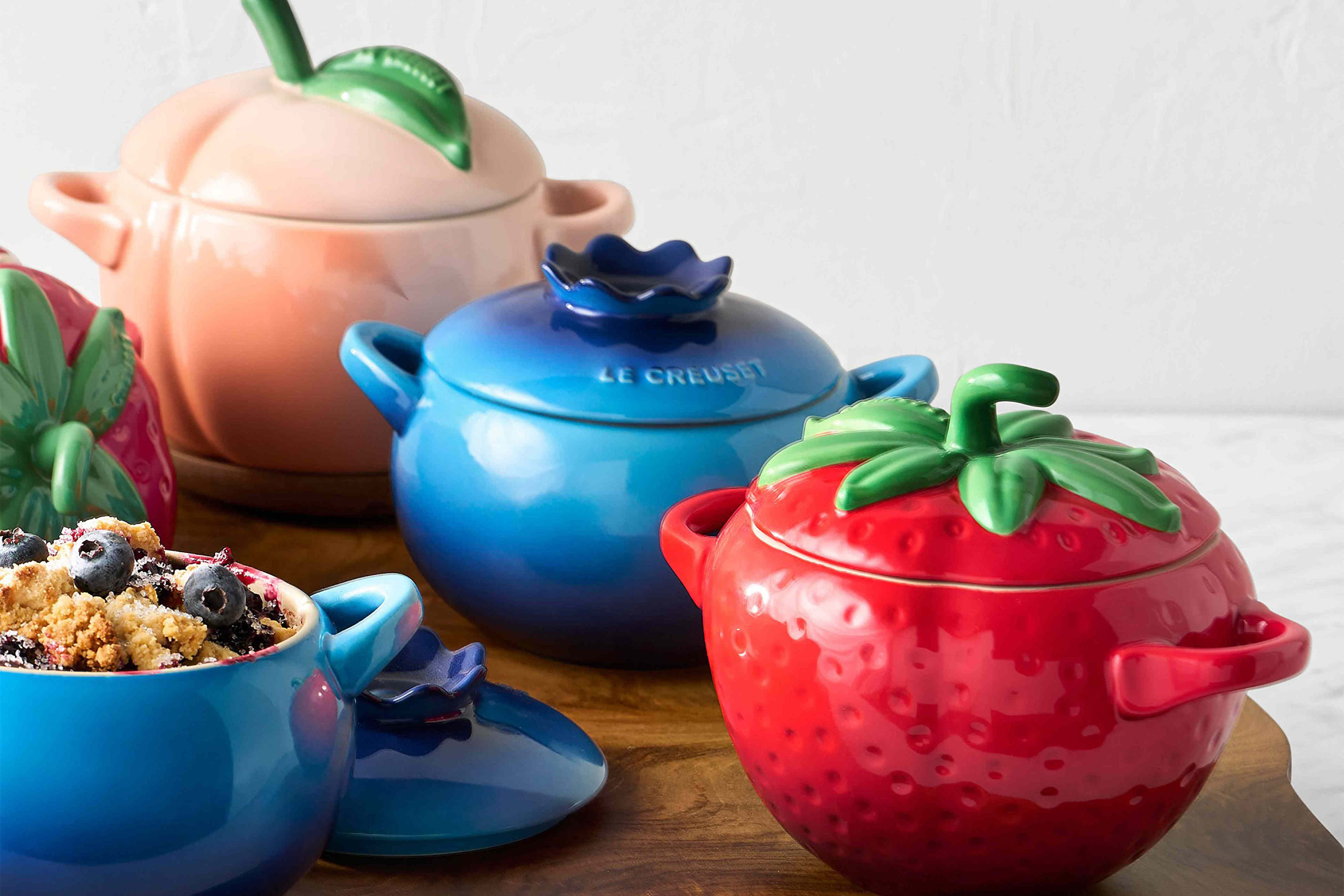 食器 Creuset（ル・クルーゼ） Le フルーツココットセット　4点セット Creuset 【廃盤】Le ココット ペア ｜ 公式 セット 皿 保存容器・ケース
