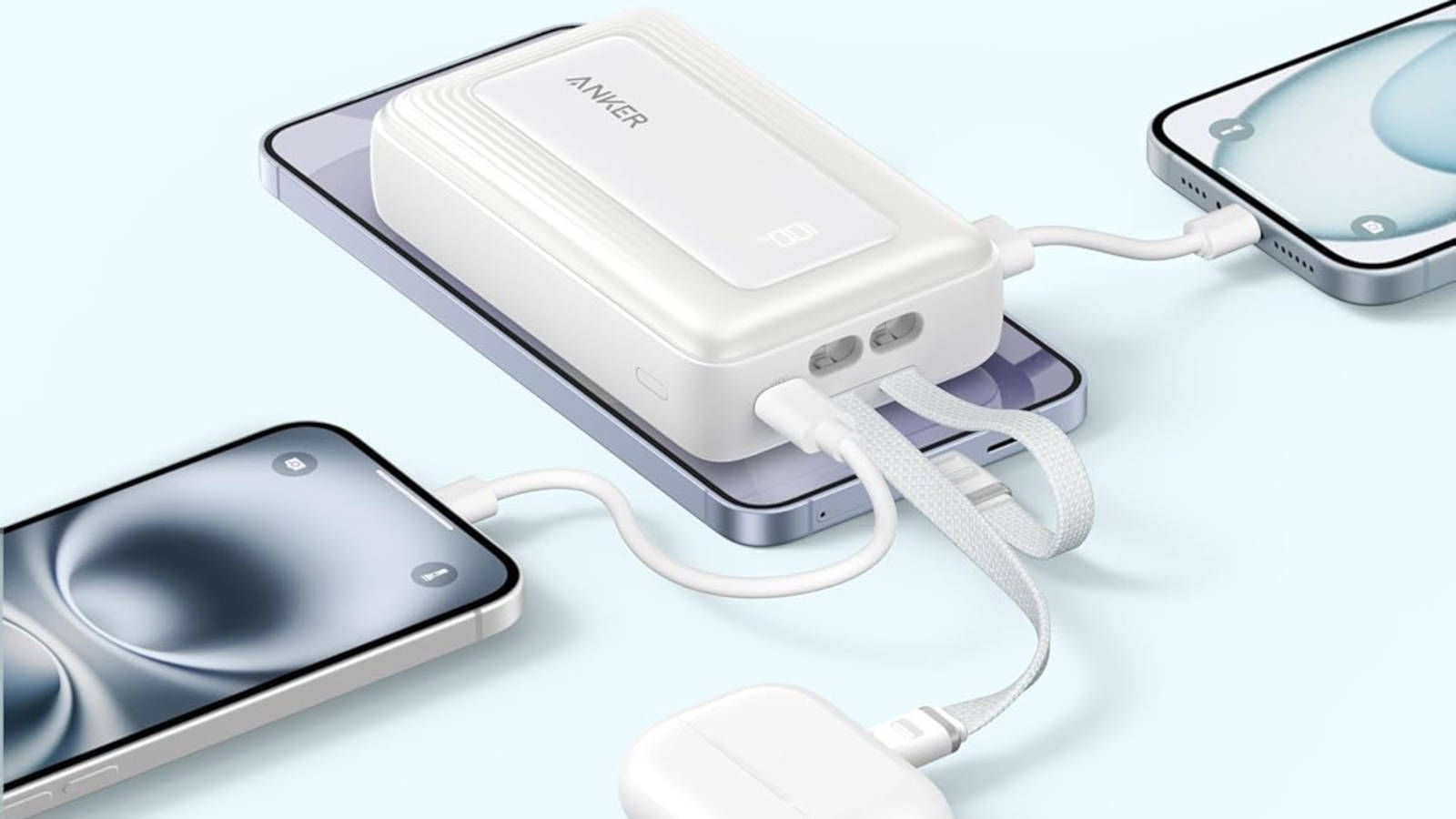 This Anker power bank has two built-in cables for sharing (now $38)