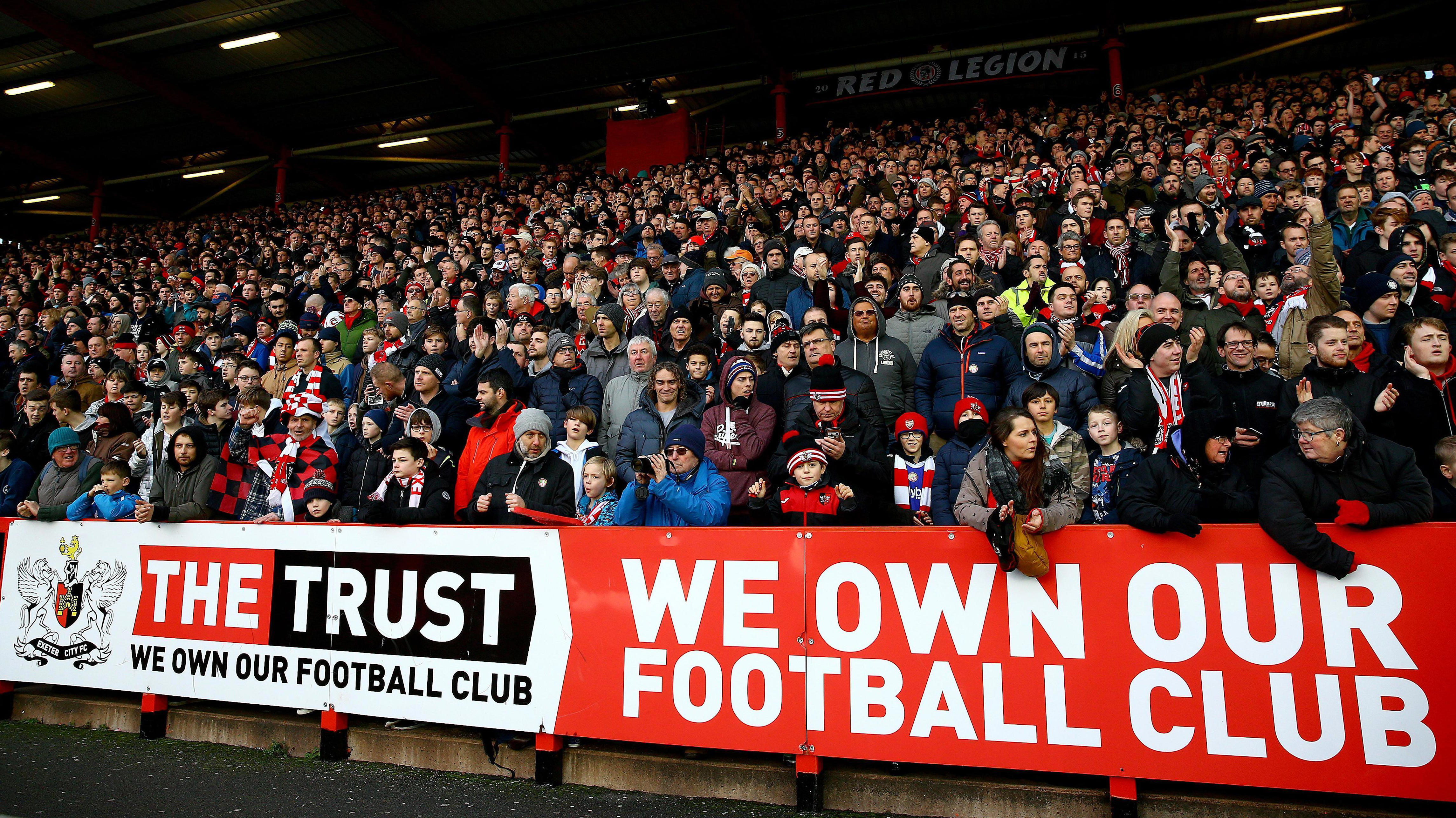 Supporters' trust more than doubles Exeter funding