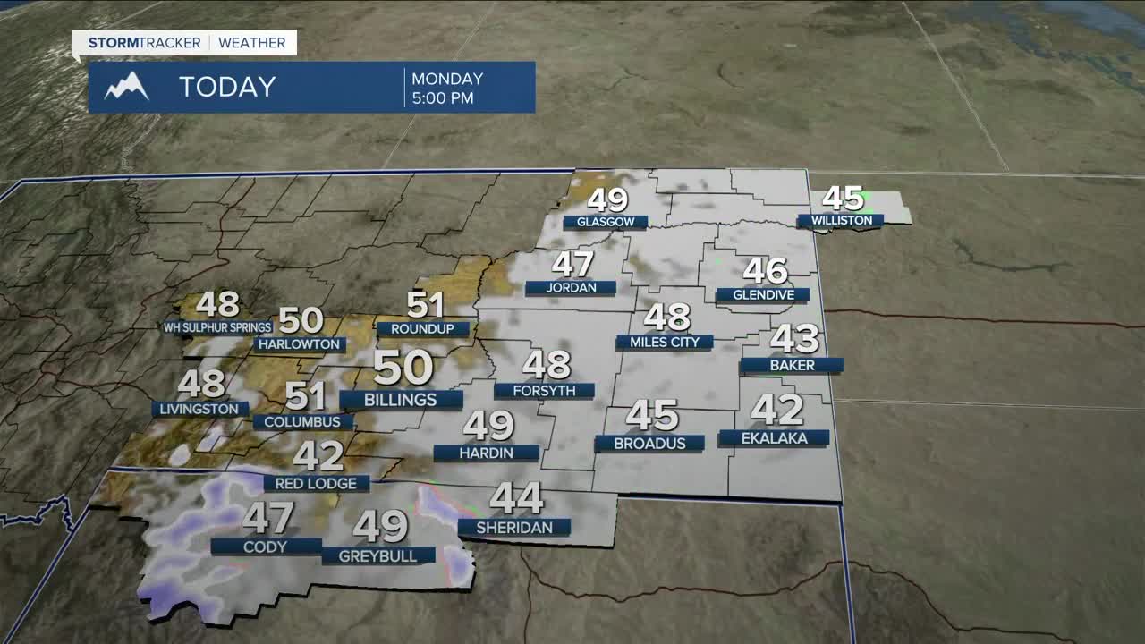 Q2 Billings area weather: A cloudy and chilly start to the week