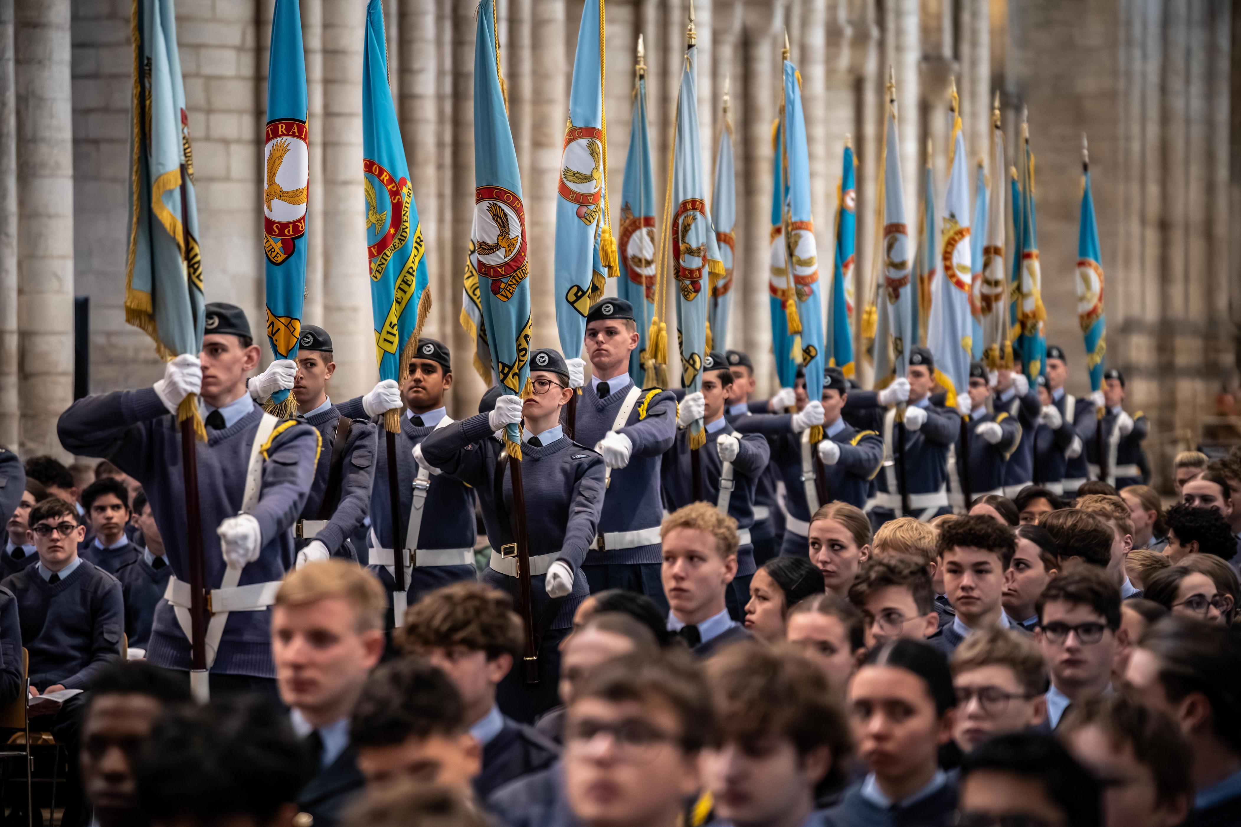 Local air cadets salute 85 years of RAFAC at historic Ely Cathedral parade