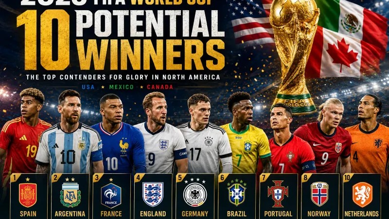 2026 FIFA World Cup - 10 potential winners