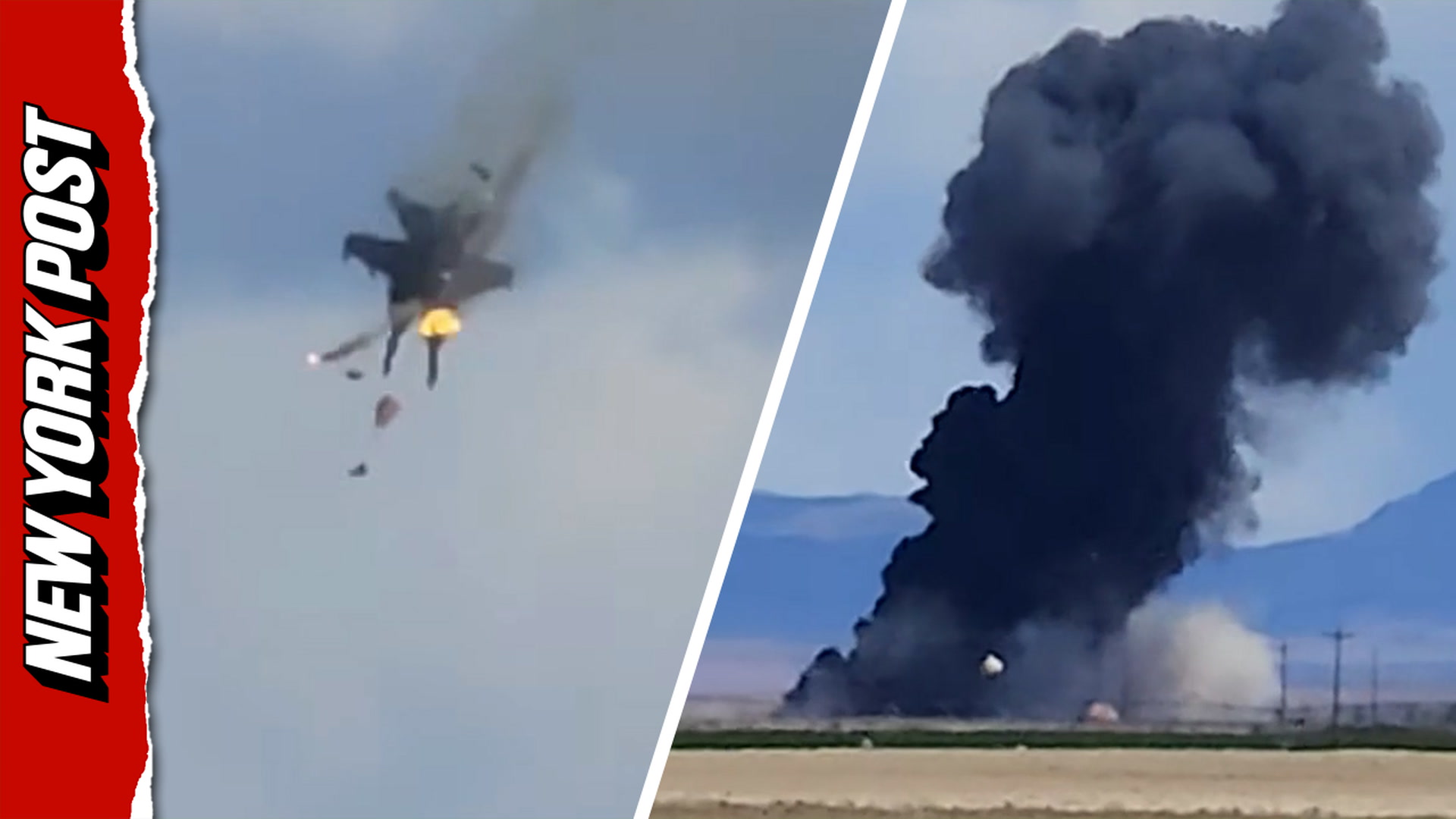 Navy fighter jets collide in front of horrified spectators
