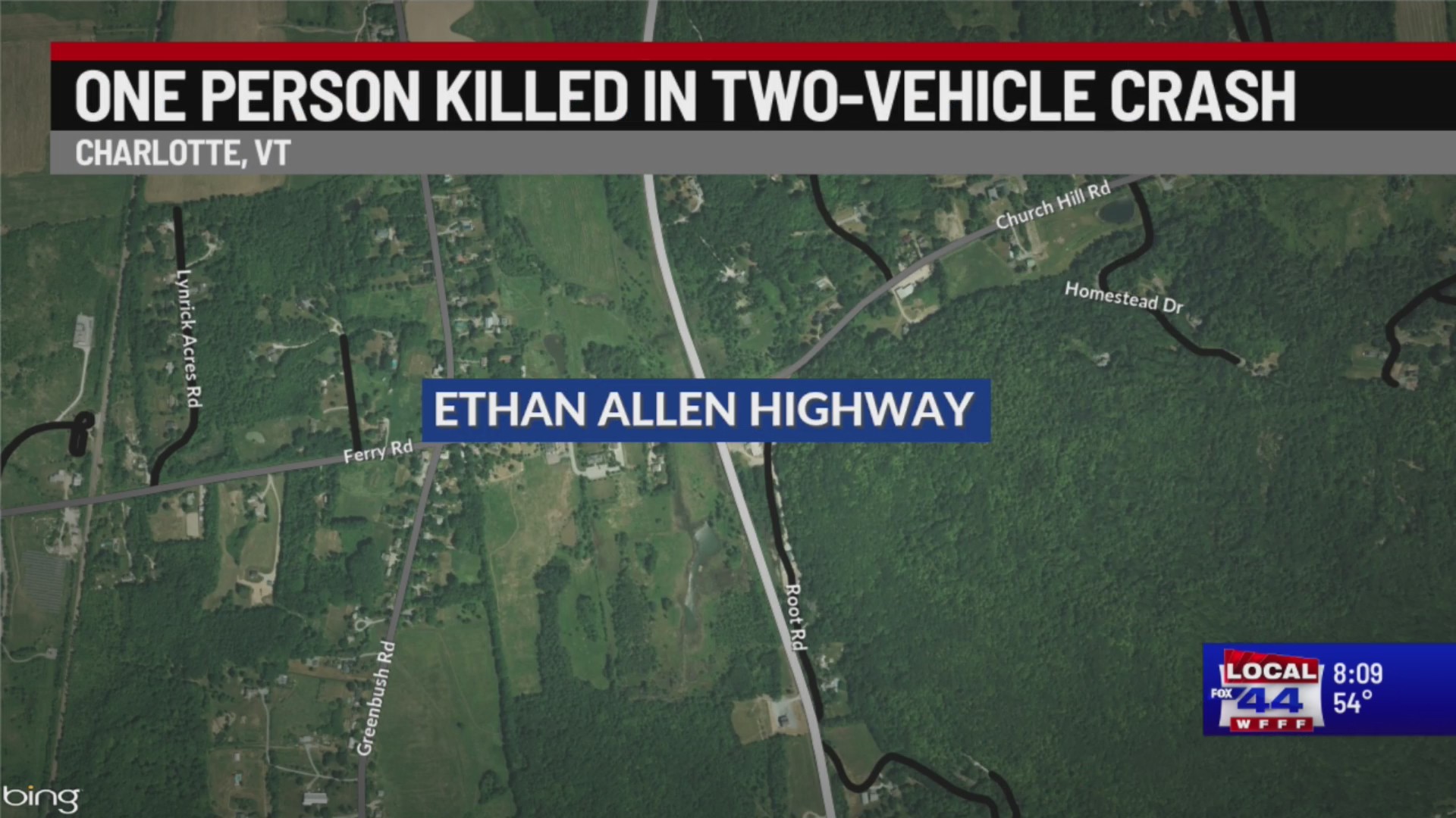 One person dead after two-vehicle crash
