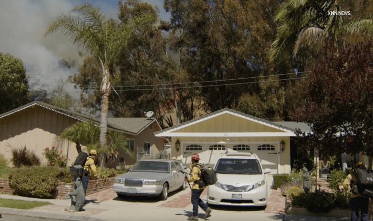 Evacuations ordered as fast-moving brush fire threatens Simi Valley homes