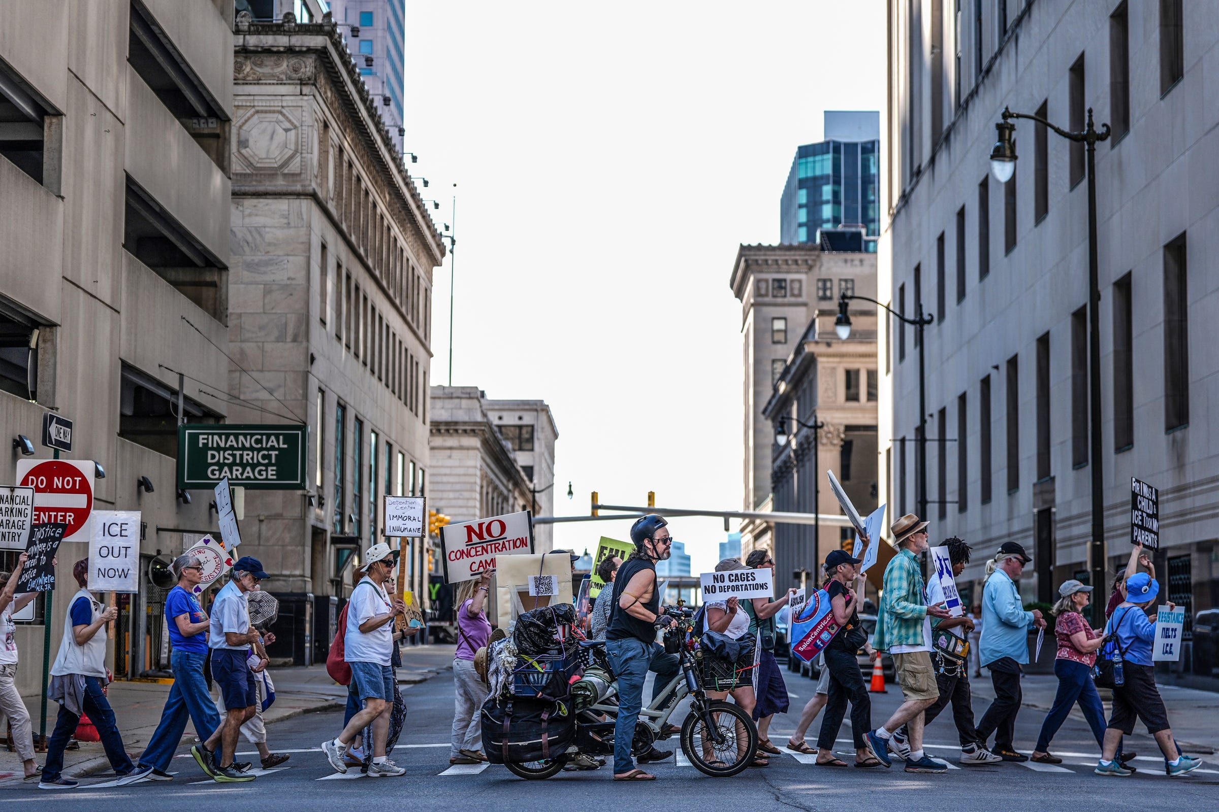 Protesters rally against proposed Romulus ICE detention center