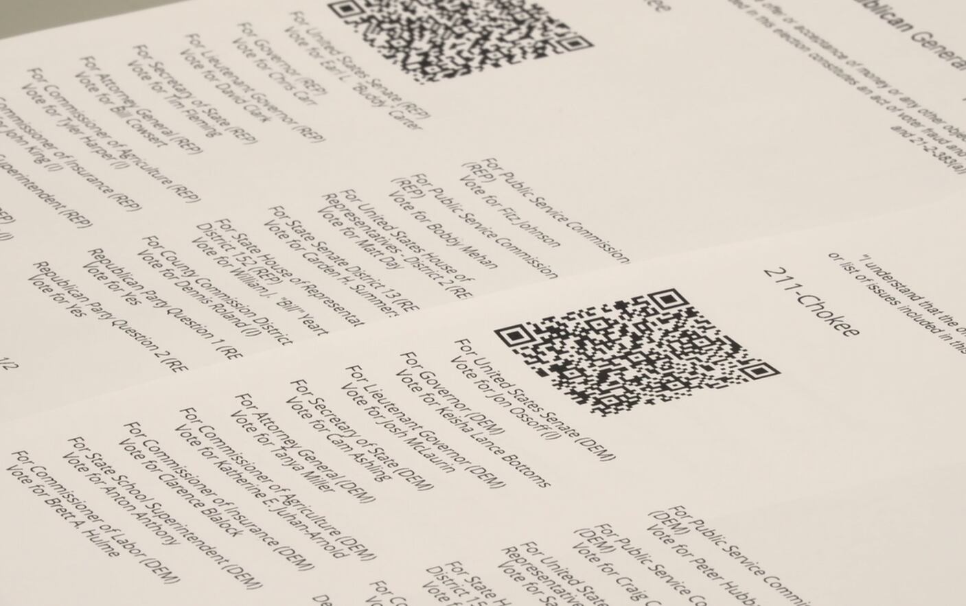 Georgia lawmakers move to push back QR code ballot-counting deadline