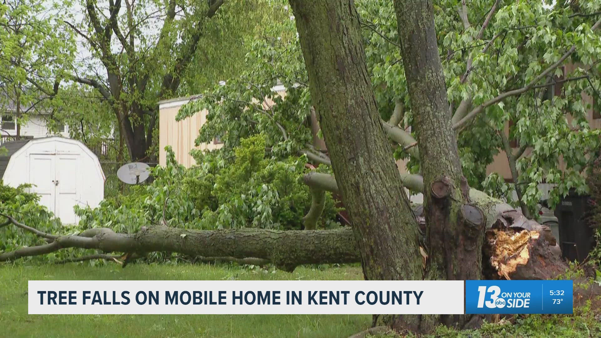 Storms with powerful wind gusts caused widespread damage across Michigan