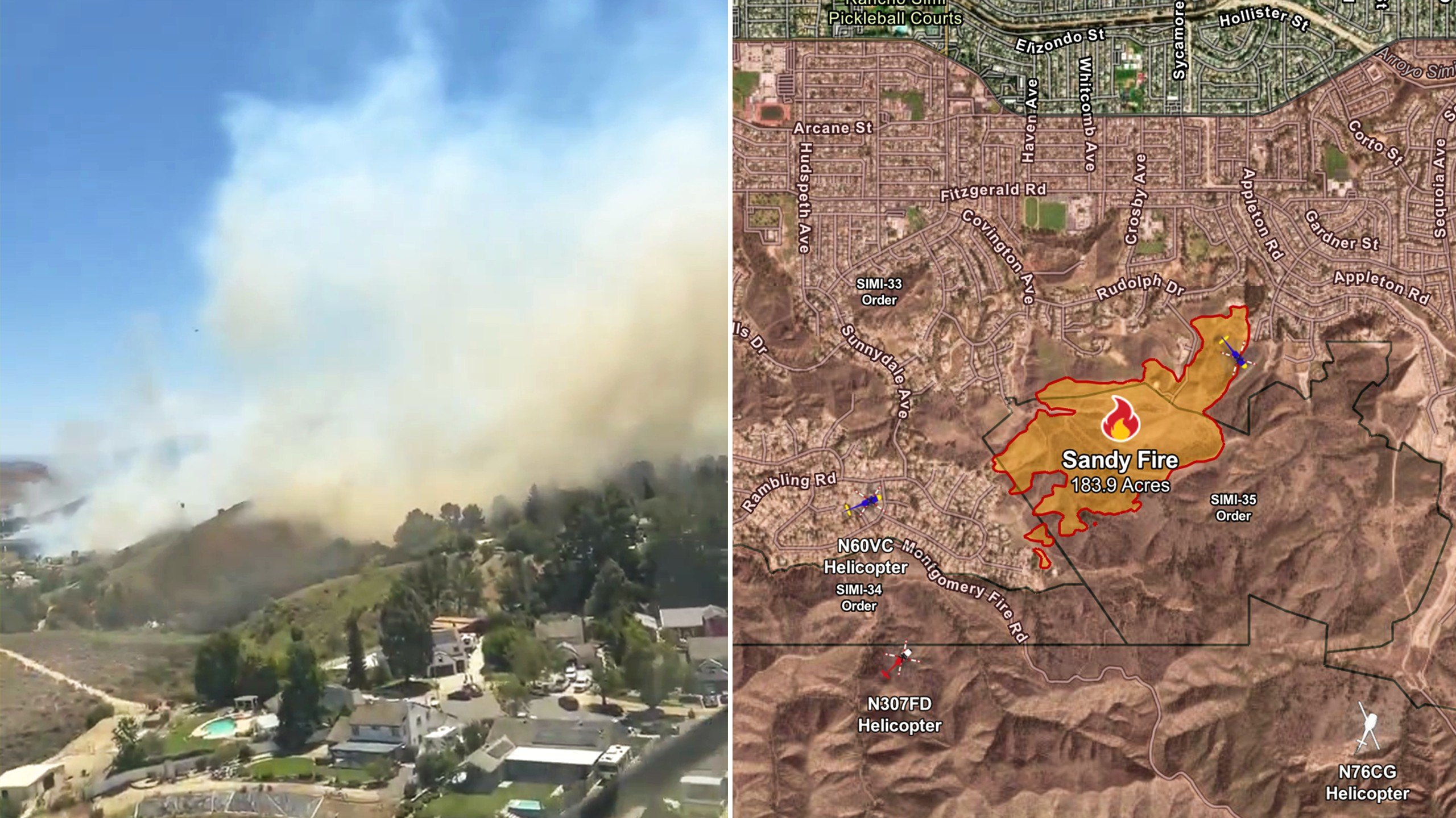 Wildfire races towards homes in Southern California, forcing evacuations