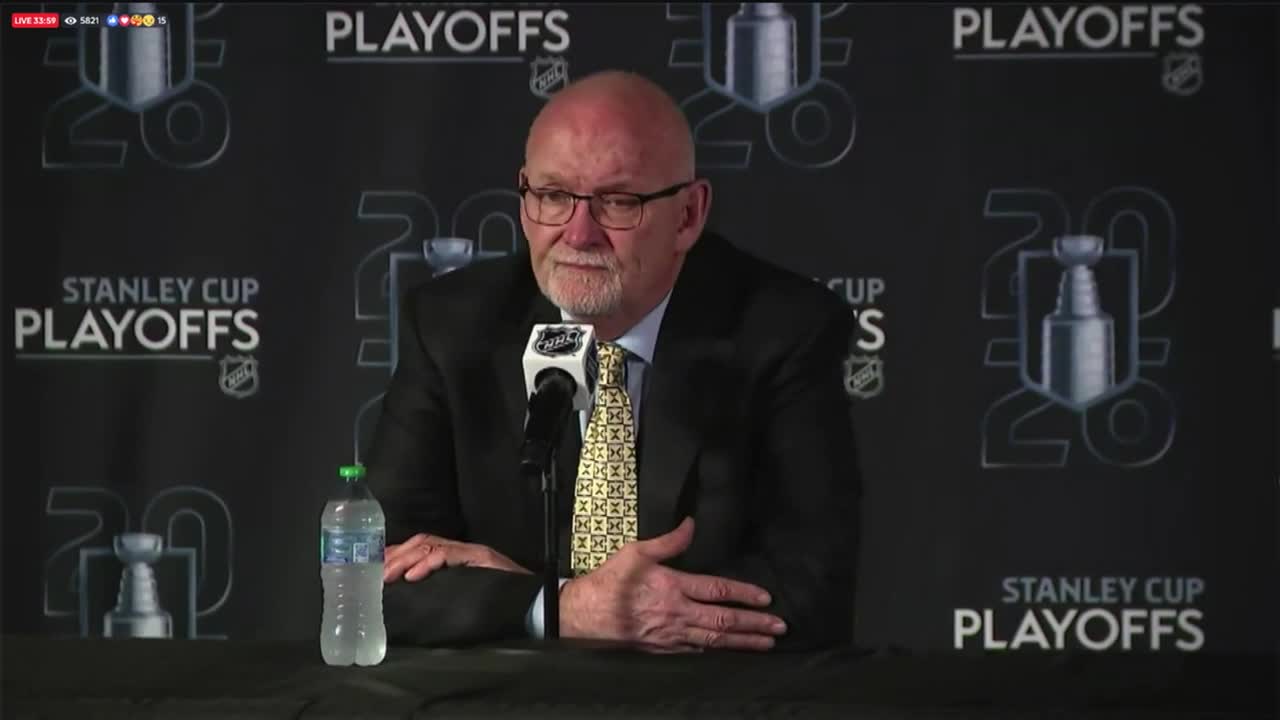 Lindy Ruff speaks after the Buffalo Sabres Game 7 loss to the Montreal ...