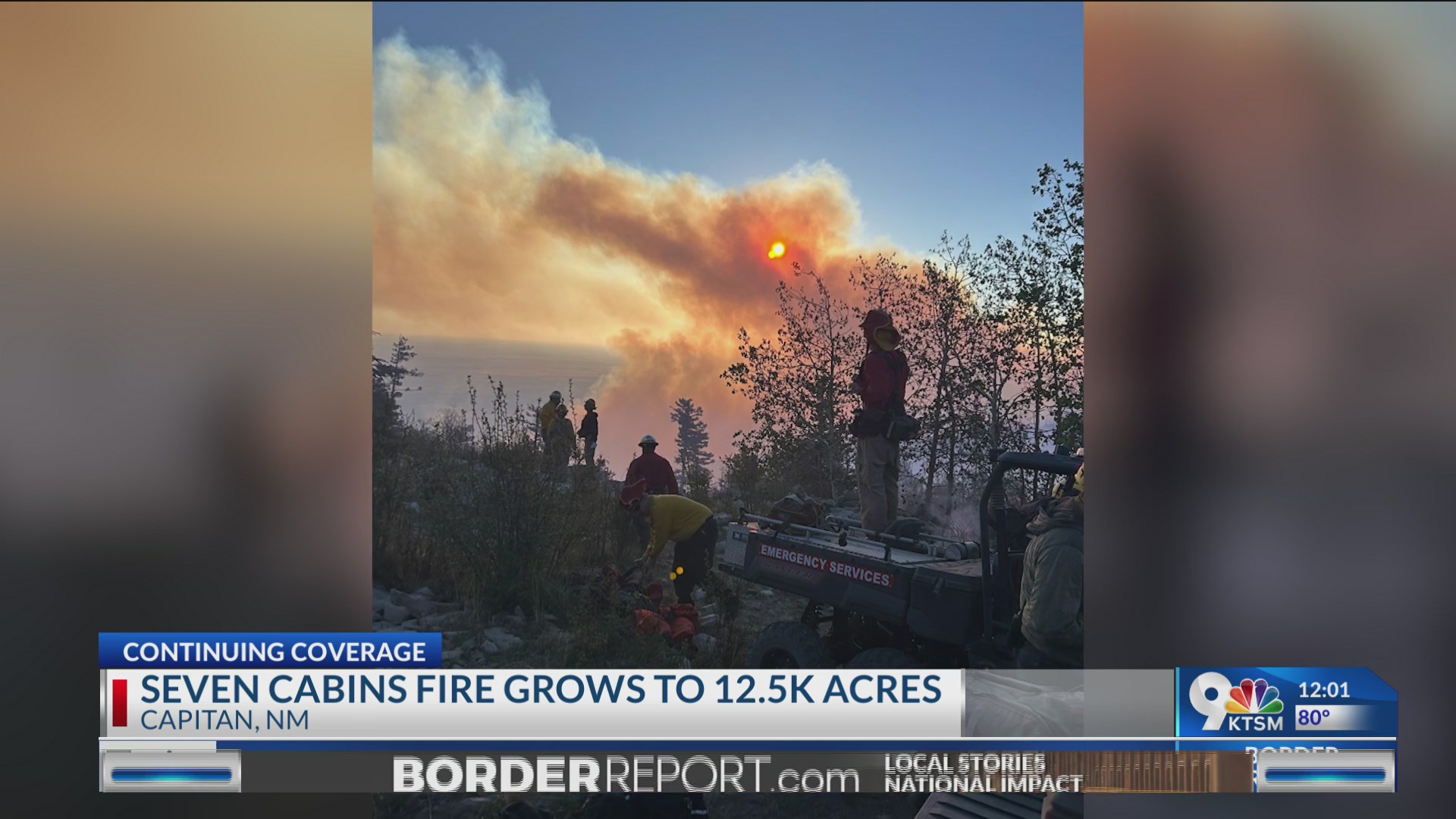 Seven Cabins Fire grows to 12,549 acres