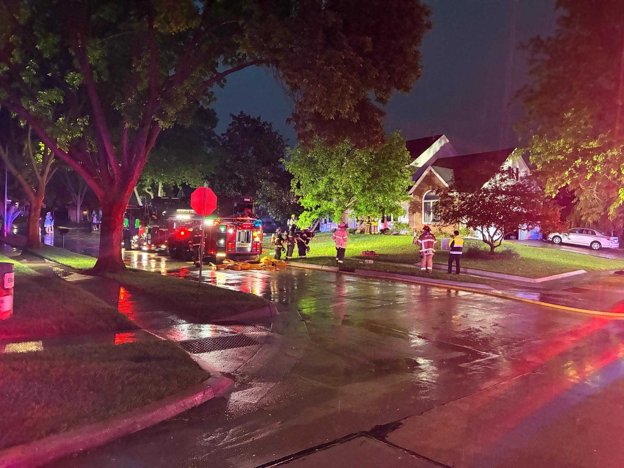 Fire crews battle house fire in Johnston