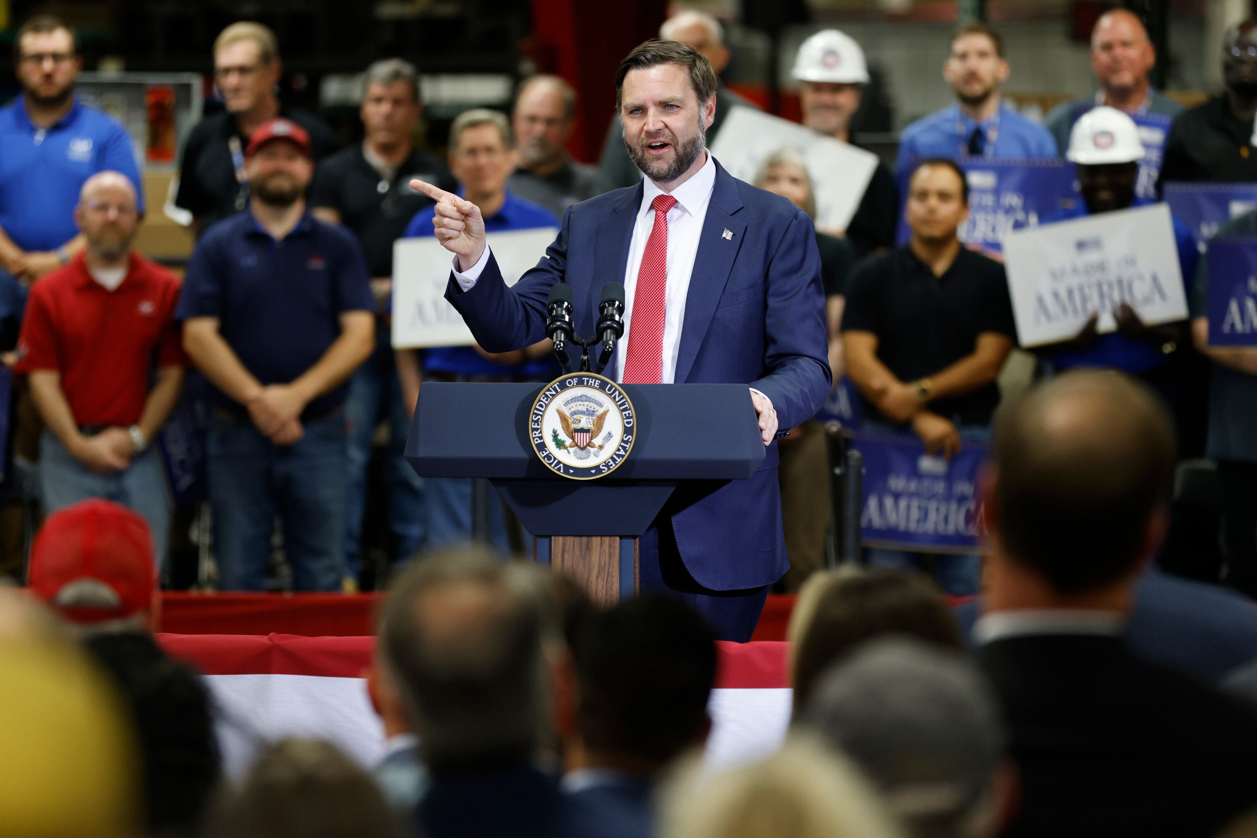 Vice President Vance promotes American manufacturing in Kansas City ...