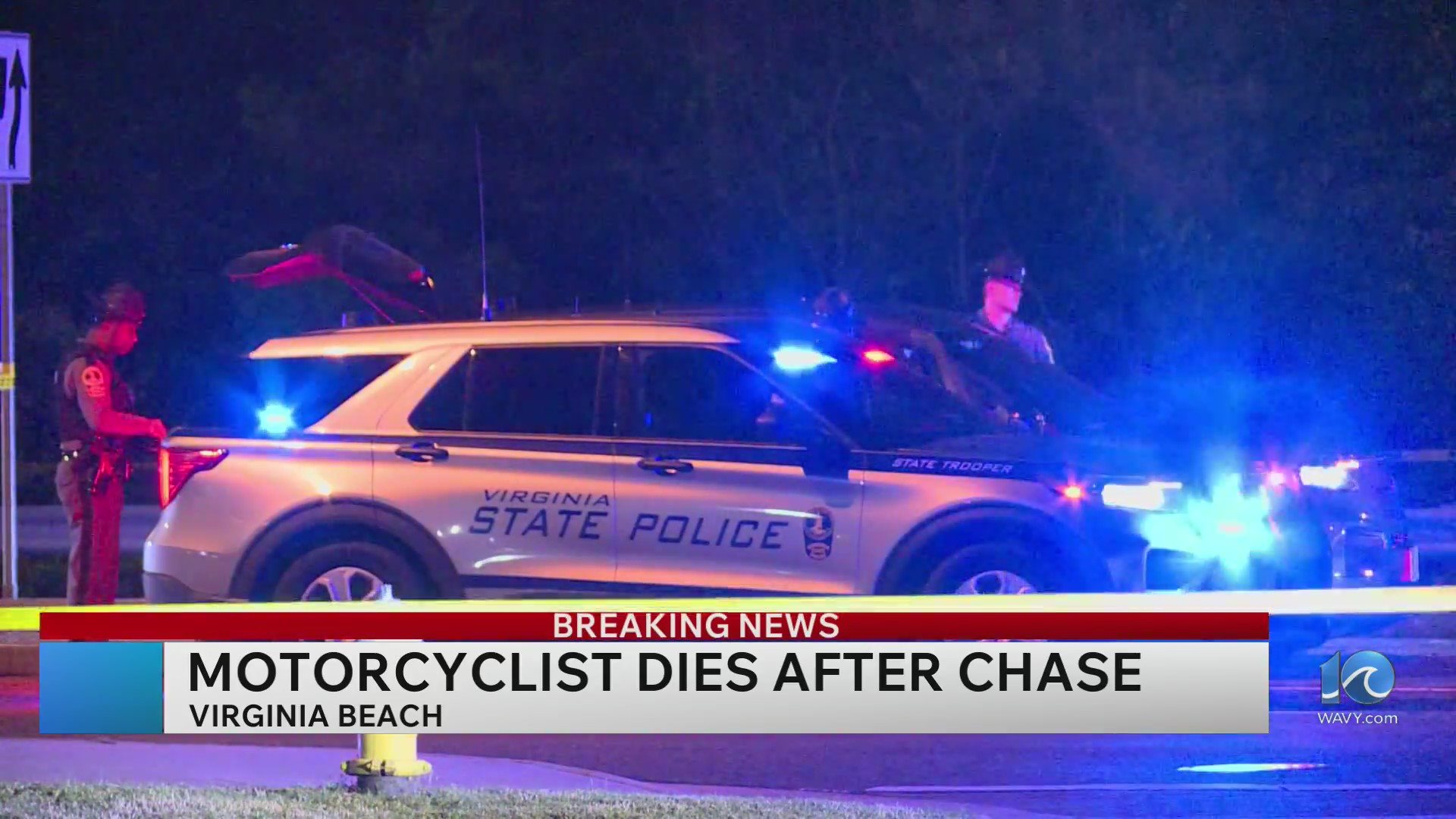 Motorcyclist dead after pursuit with Virginia State Police in Virginia ...