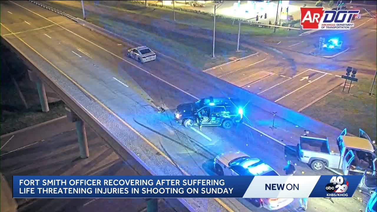 Fort Smith police officer in critical condition after roadside shooting